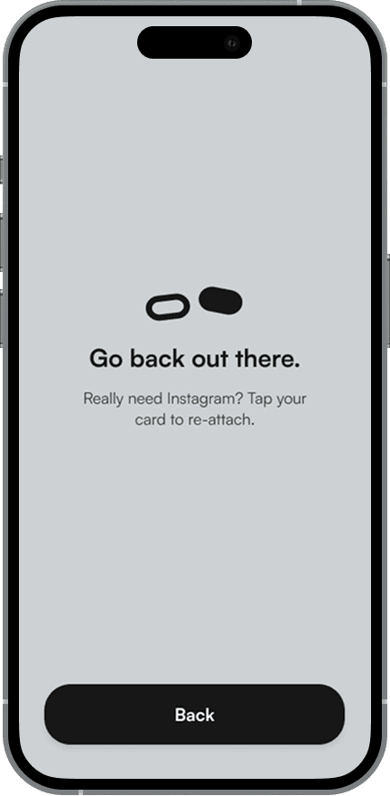 Detach blocked screen — Go back out there